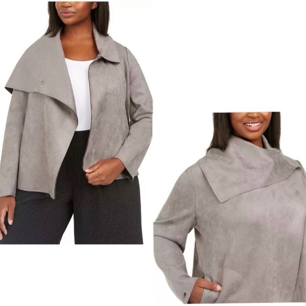 Anne Klein • Plus Size Asymmetrical Wrap Jacket